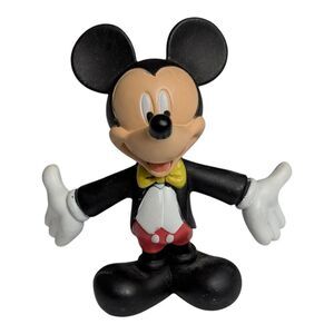2005 Disney Mickey Mouse Happy Meal Figure Toy in Tuxedo & Open Arms 3"